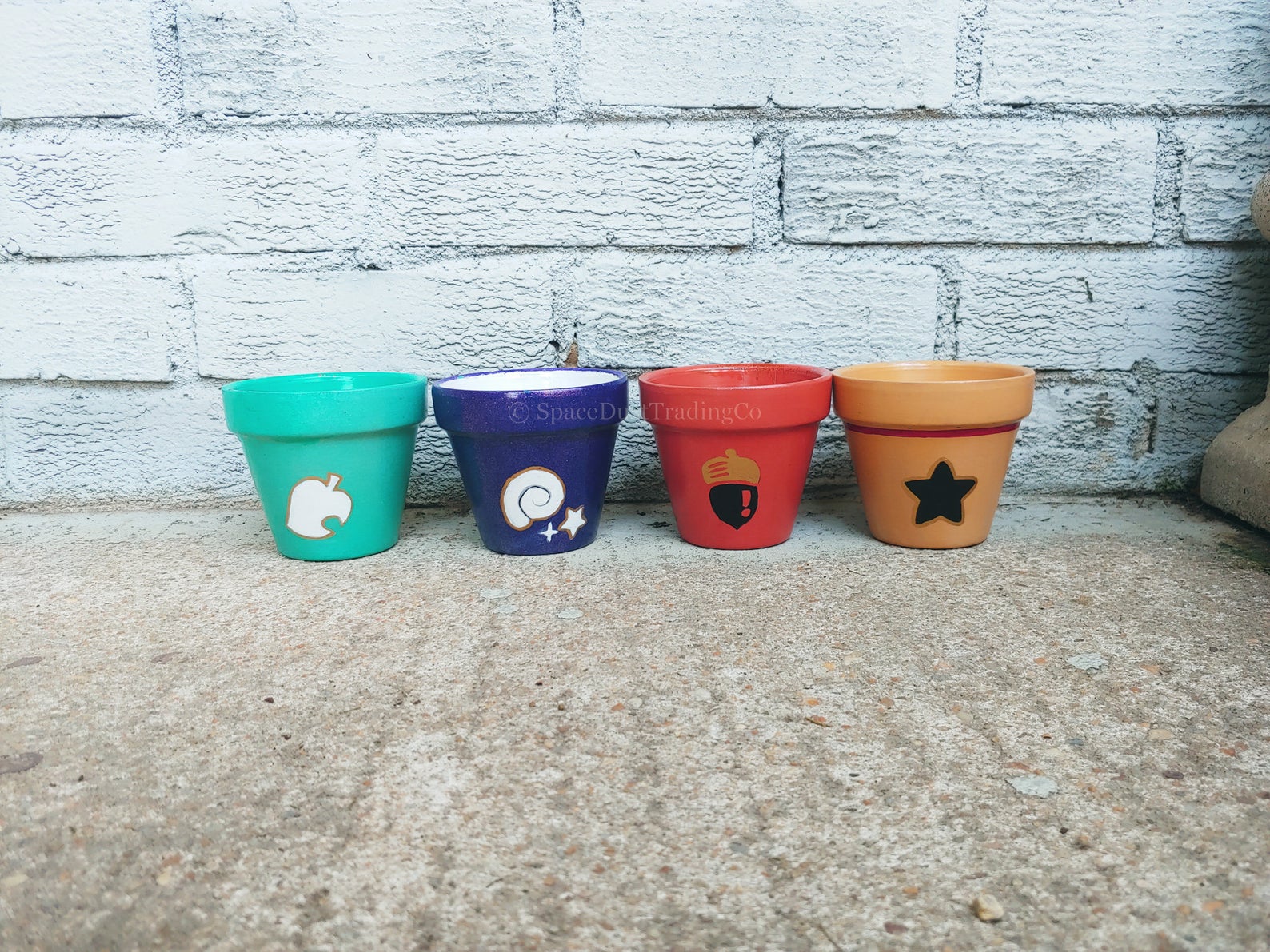 Set of 4 3in Animal Crossing Pots